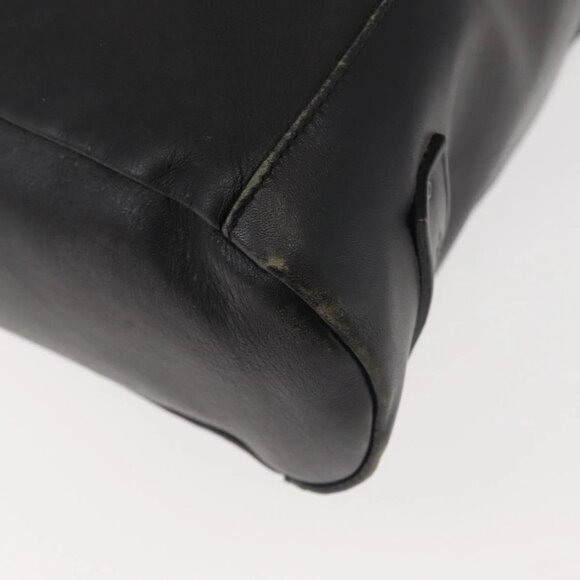 GUCCI Shoulder Bag Leather Black Silver Auth 143208 - Picture 4 of 16